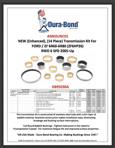 Transtar Super Master Transmission Rebuild Kit 6R80 09-17 Durabond Bushings Fi..