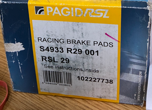 Pagid S4933 R29 001  BMW M2, M3, M4, M135i, M235i RSL29 Rear Racing Brake Pads