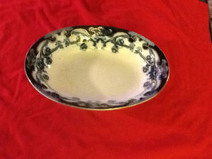 Royal Staffordshire Blue IRIS  10" Oval Vegetable Bowl